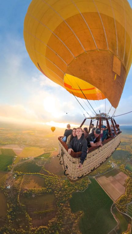 Hot Air Balloon Ride during Sunrise over Luxor