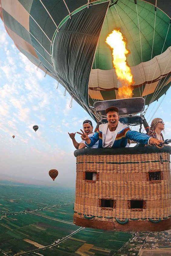 Hot Air Balloon Ride during Sunrise over Luxor